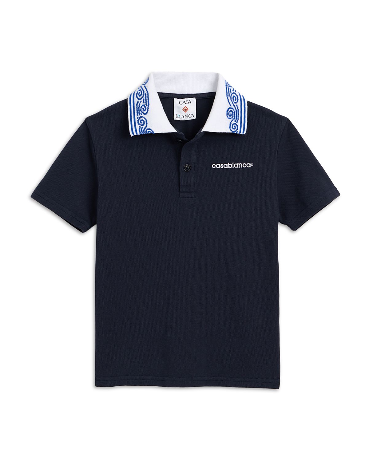 Casablanca Boys' Wave Collar Polo Shirt - Little Kid, Big Kid