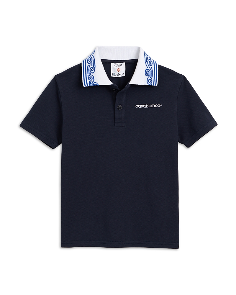 Casablanca Boys' Wave Collar Polo Shirt - Little Kid, Big Kid