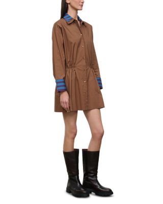 staud brown mini dress Uptown Cigar/Potter Stripe / XS attr:mini black dresser with shelves Size:Graceful FIT About 34 from