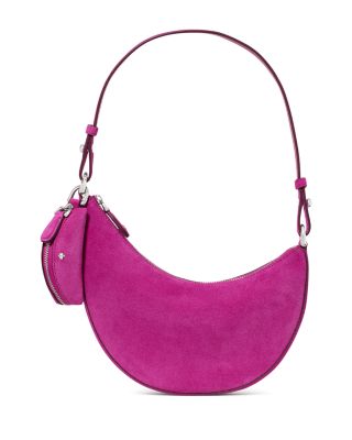 Duo Mini Banana Suede Shoulder Bag