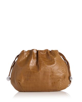 Drawstring Pouch Leather Shoulder Bag