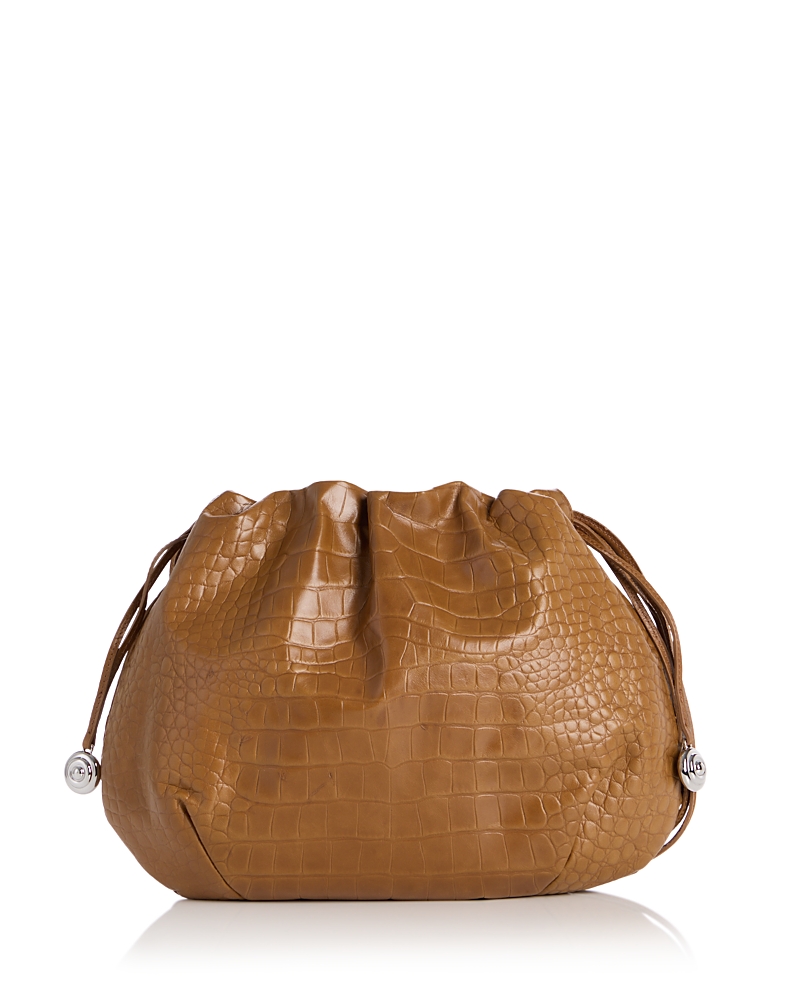 Liffner Drawstring Pouch Leather Shoulder Bag
