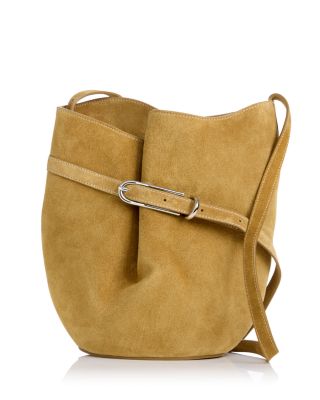 Liffner Belted Suede Bucket Bag
