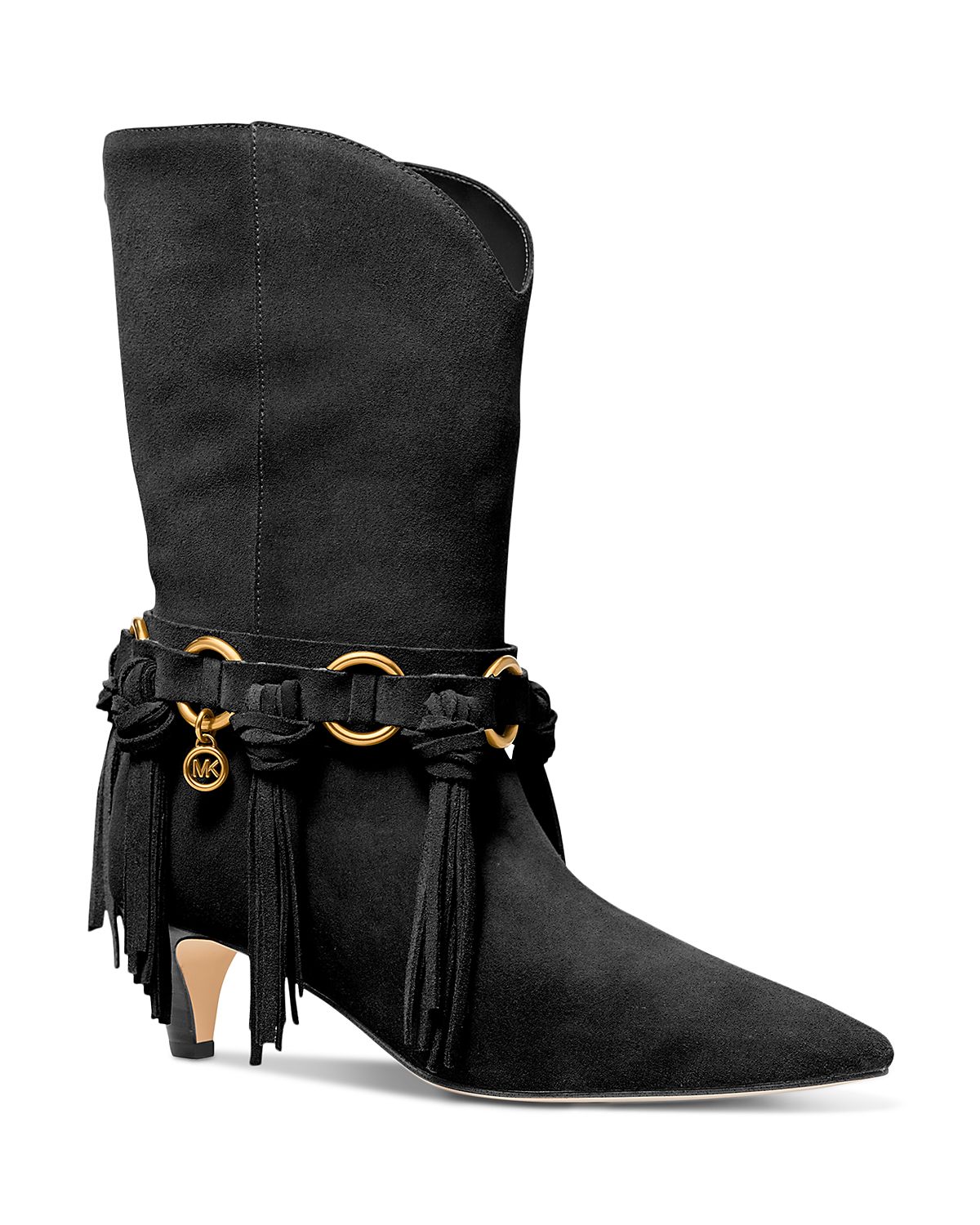 Michael Kors Women's Daniela Leather Fringe Boots