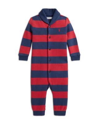 Boys' Striped Estate Rib Cotton Coverall - Baby