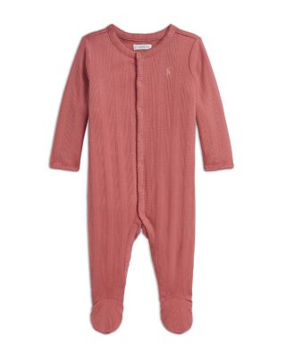 Girls' Pointelle Knit Cotton Coverall Footie - Baby