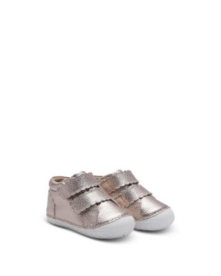 Old Soles Girls' Pave Shade Metallic Leather Sneakers Baby, Toddler In Silver