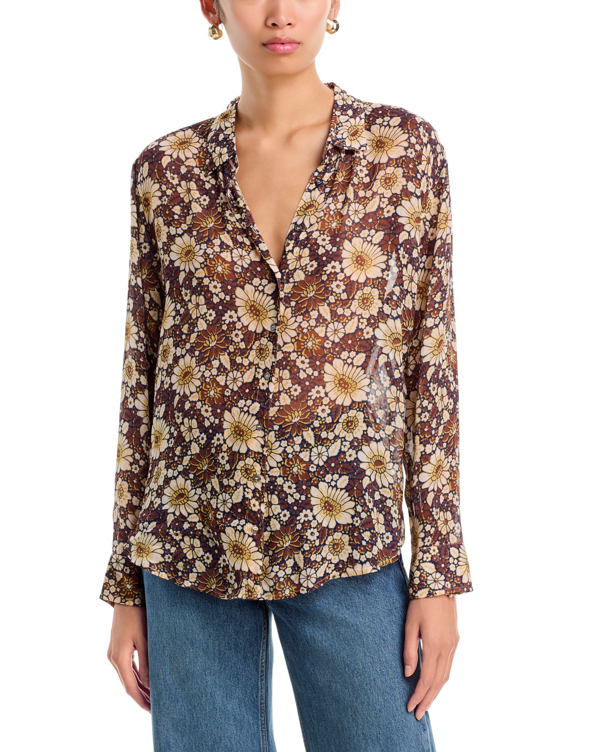 Beau Printed Button Front Shirt