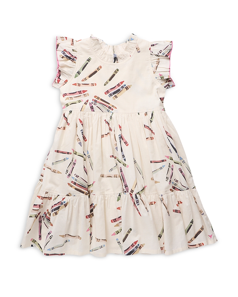 Pink Chicken Girls' Jennifer Tossed Crayons Dress - Little Kid