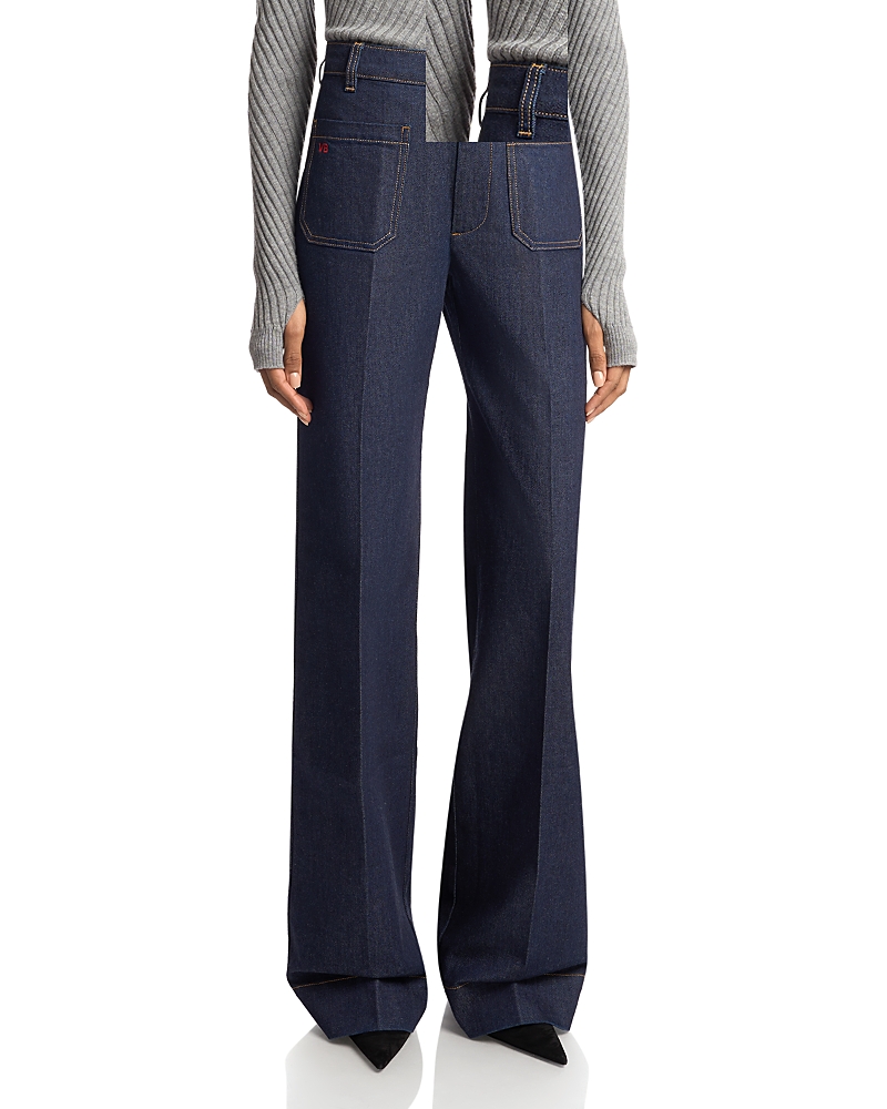 Victoria Beckham Alina 34 Patch Pocket Jeans in Indigo Rinse