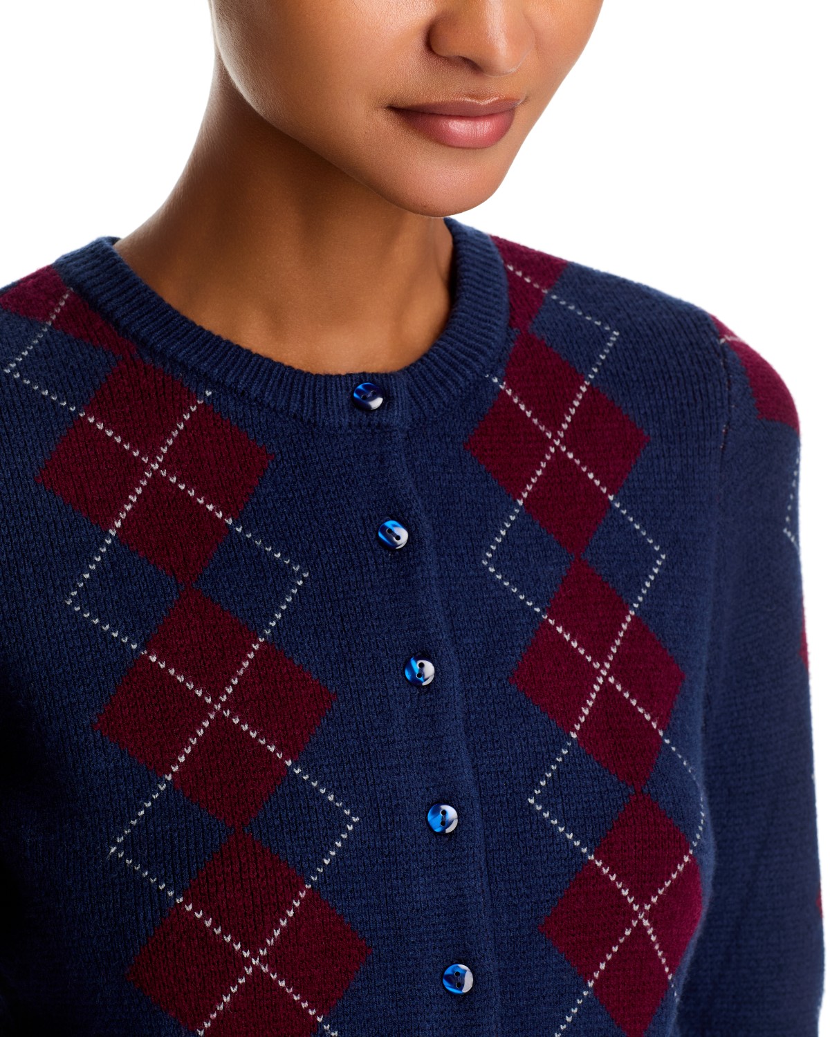 Windsor Argyle Cardigan Sweater