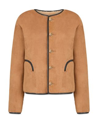 Tatoosh Gliss Button Up Leather Bolero Jacket
