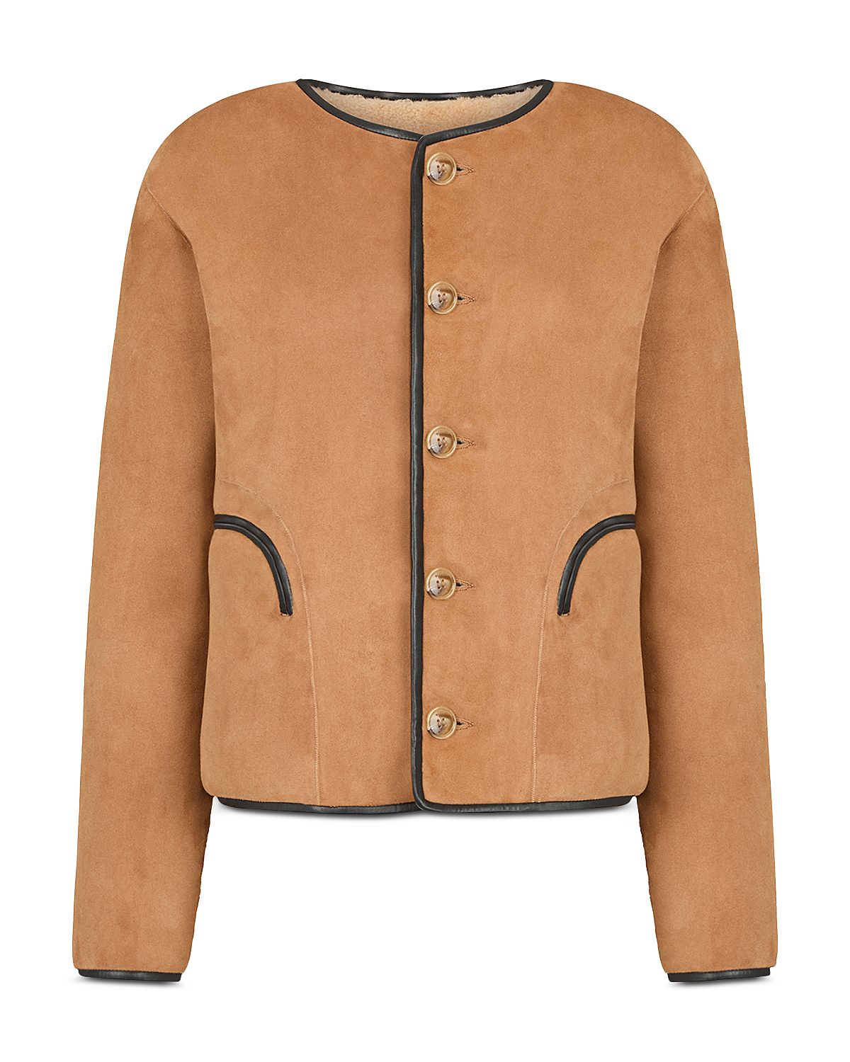 BLAZE Milano Tatoosh Gliss Button Up Leather Bolero Jacket