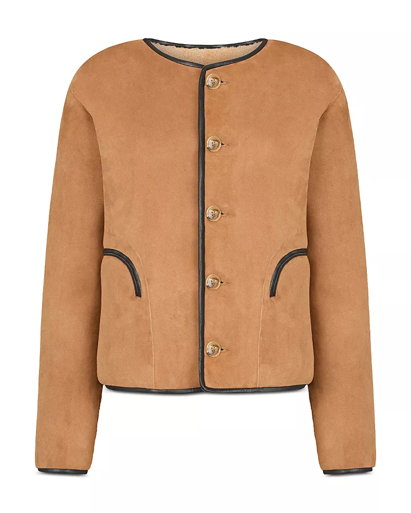 BLAZE Milano Tatoosh Gliss Button Up Leather Bolero Jacket