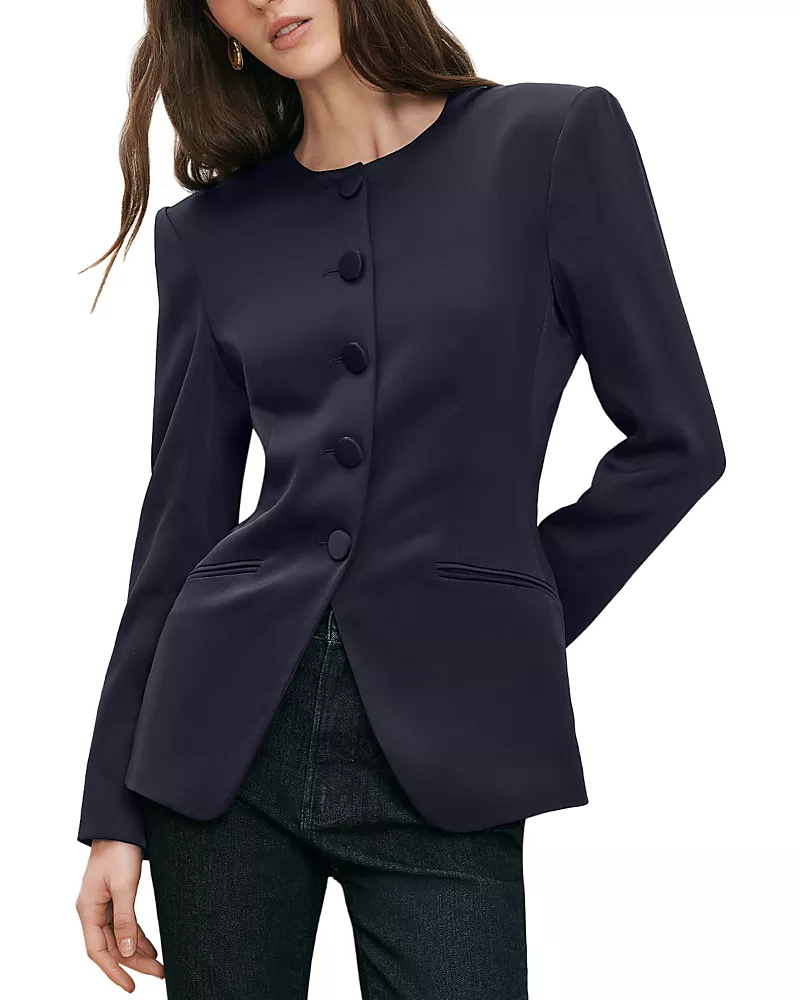 Veronica Beard Wryllen Collarless Jacket