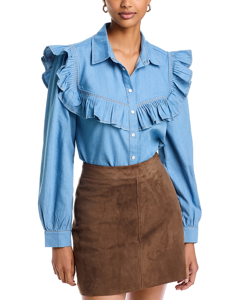 Area Stars Parker Ruffled Denim Shirt