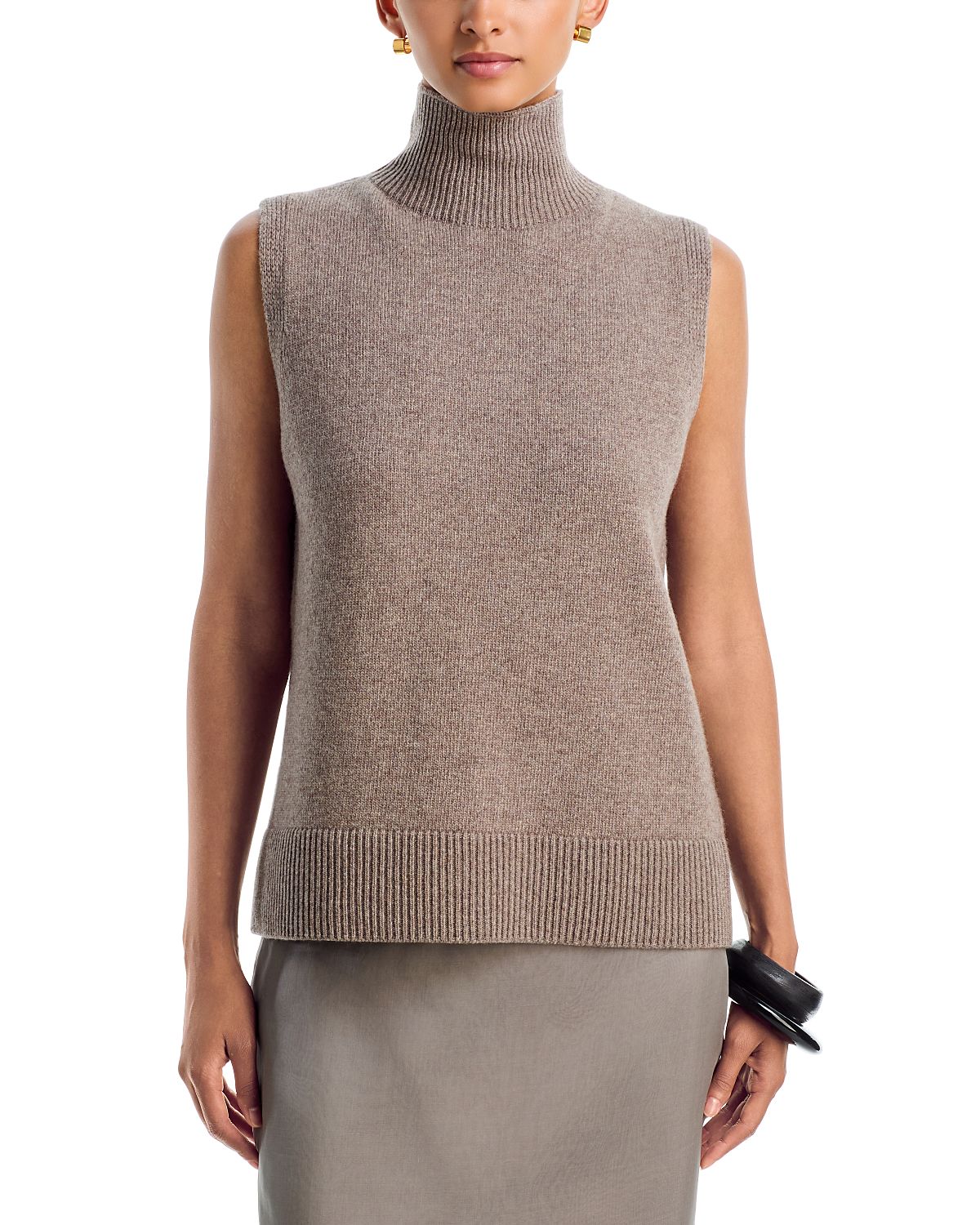 Brandon Maxwell The Bruno Wool & Cashmere Sleeveless Sweater
