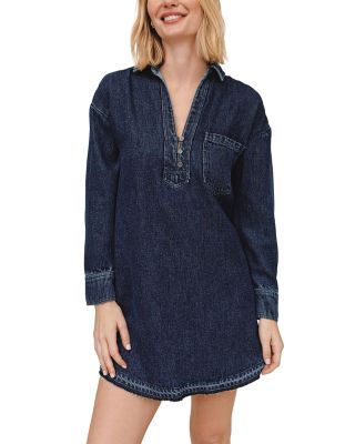 Denim Long Sleeve Shirt Dress