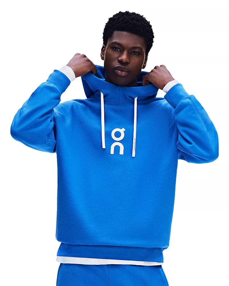 On Club Cotton Blend Logo Drawstring Hoodie
