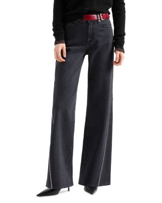 Lotta High Rise Wide Leg Jeans in Nocturne