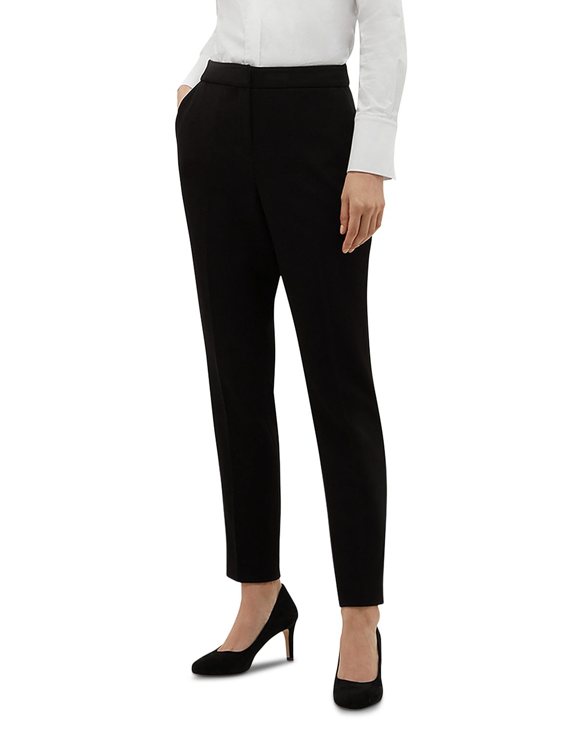 Hobbs London Petite Lea Mid Rise Slim Trousers