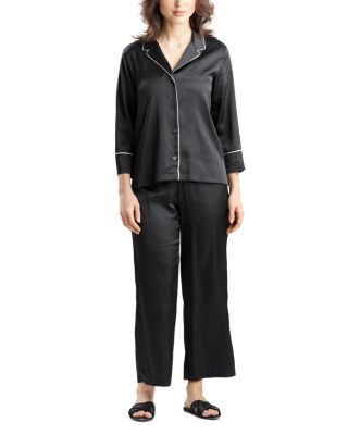 Satin Essentials Notched Collar Pajama Set