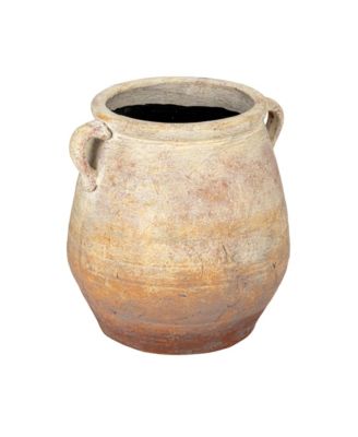  Whitewashed Terra-cotta Urn