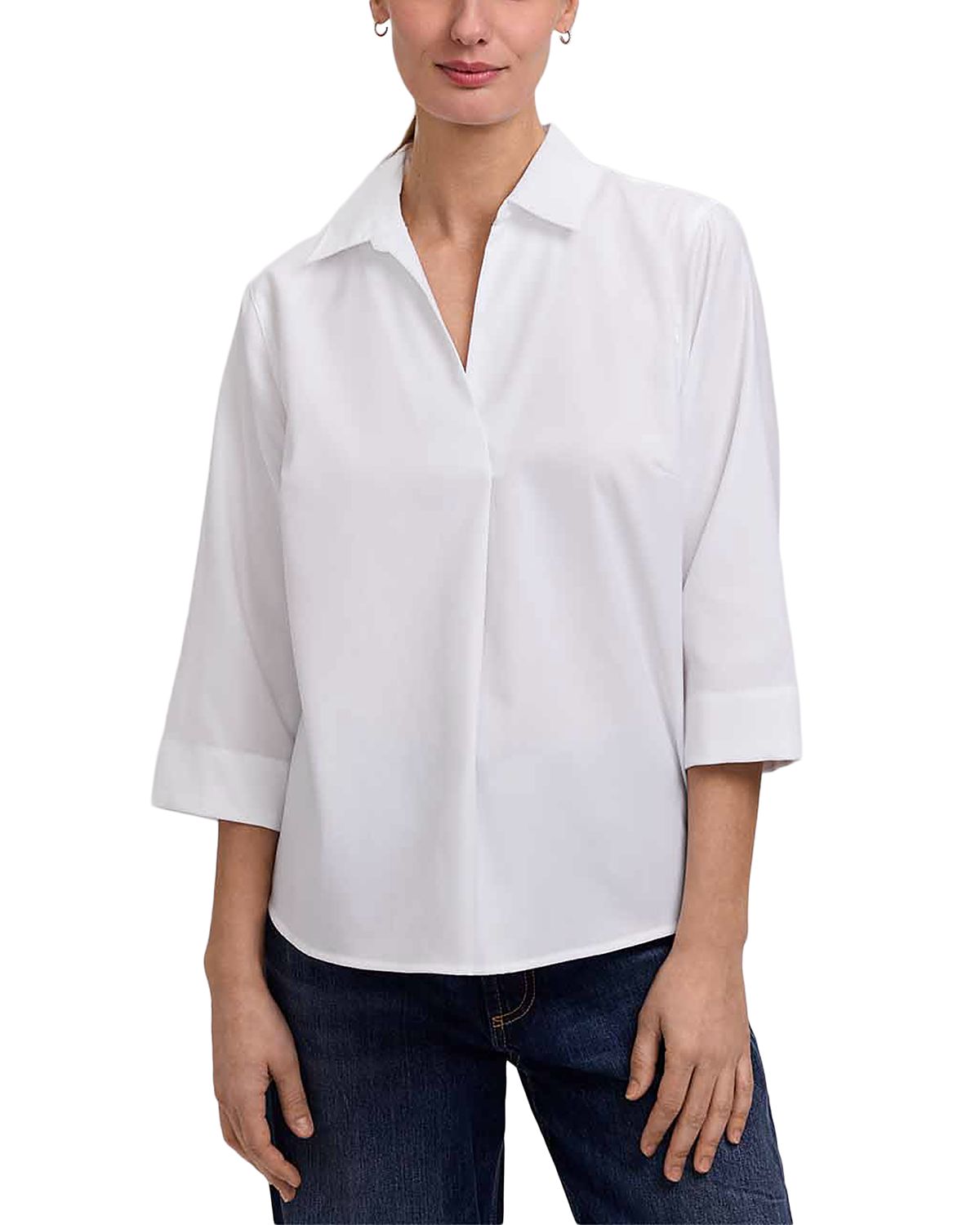 Foxcroft Cleo Johnny Collar Top
