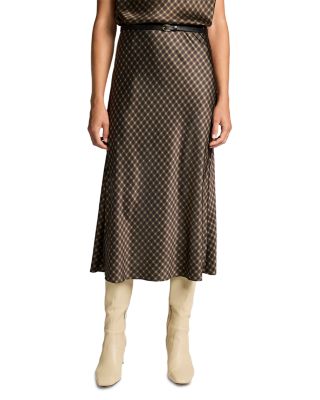Plaid Ombr&eacute; Slip Skirt