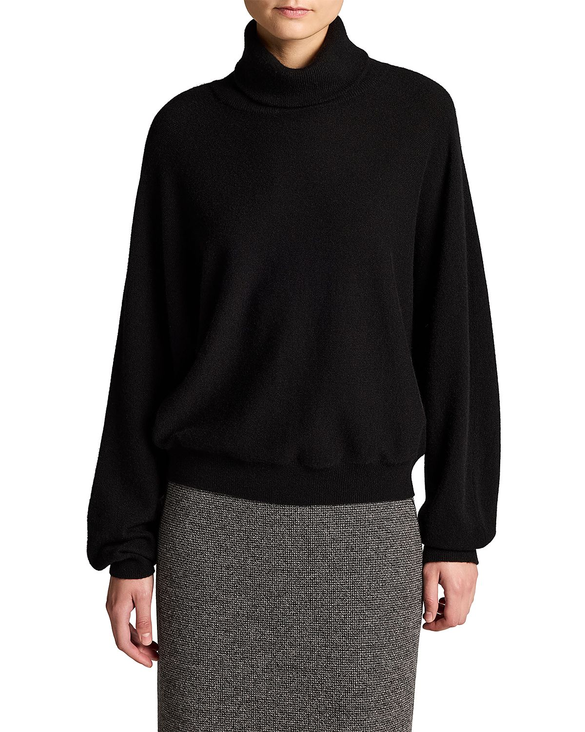 Vince Wool Cashmere Dolman Turtleneck Sweater