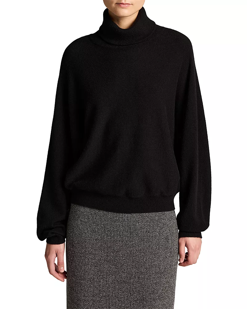Vince Wool Cashmere Dolman Turtleneck Sweater