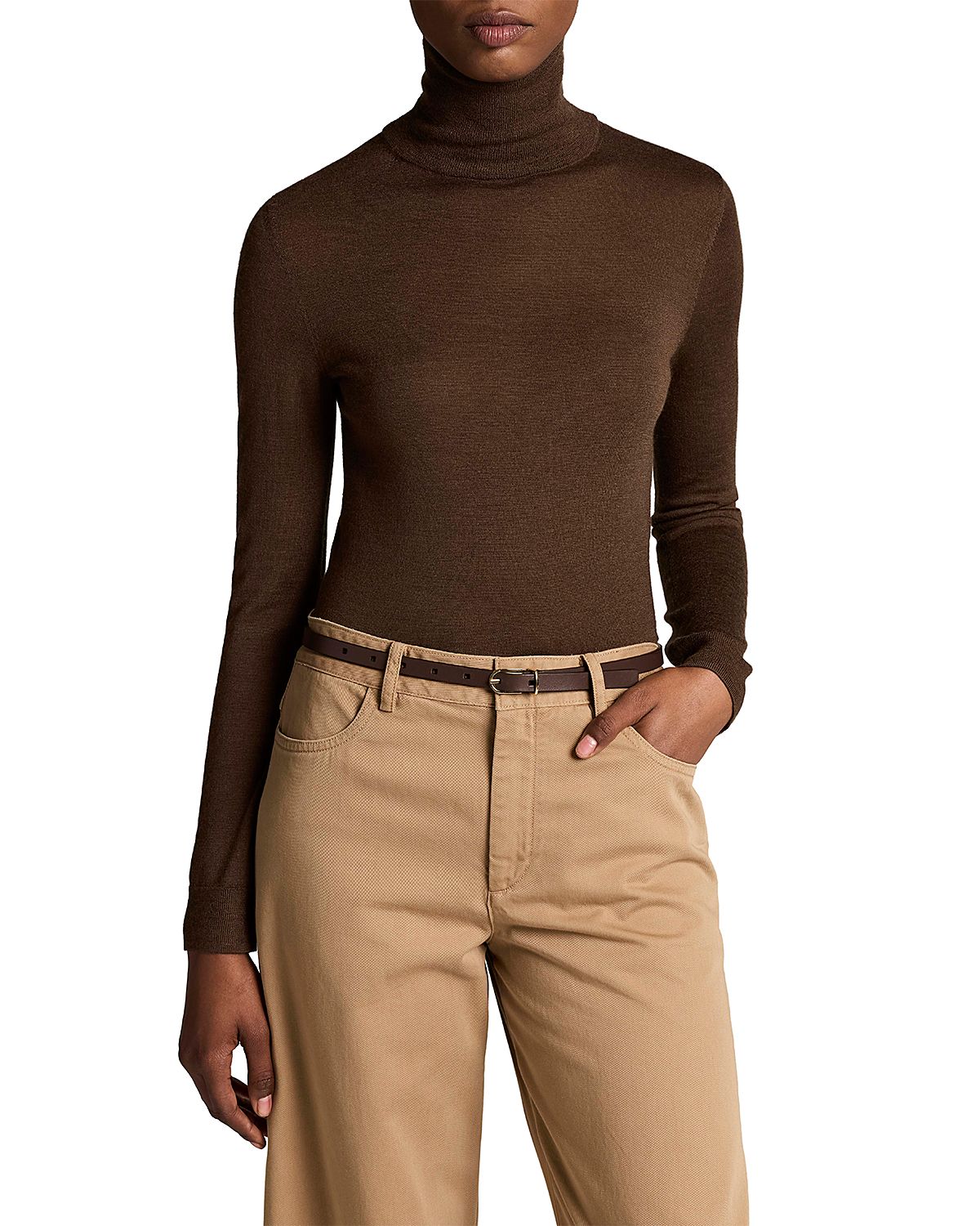 Vince Slim Turtleneck Long Sleeve Top
