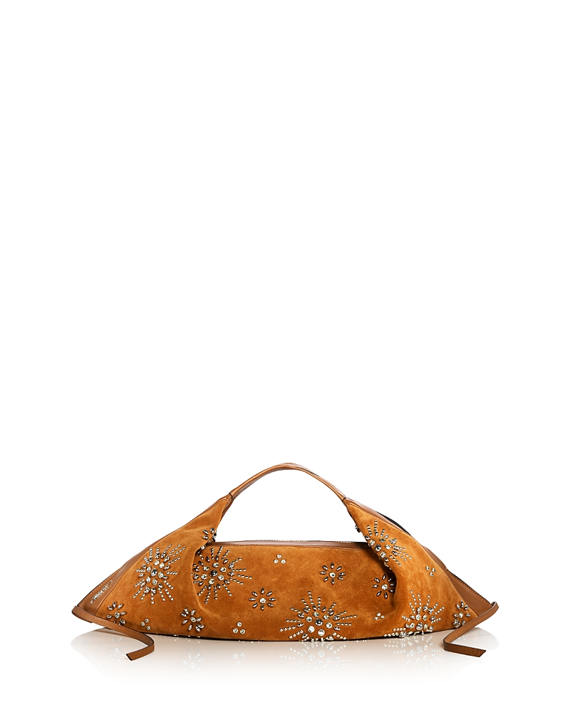 3.1 Phillip Lim Original Luna Large Studded Faux Suede Hobo Bag