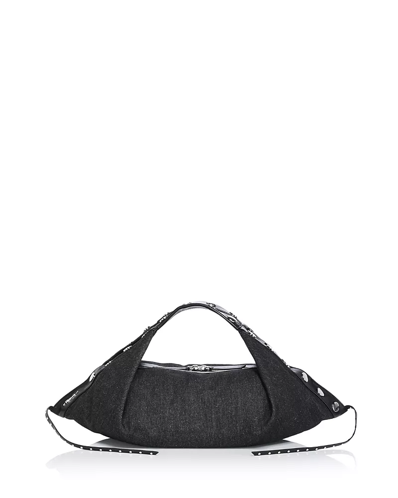 3.1 Phillip Lim Luna Mini Studded Denim Hobo Bag