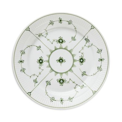 Green Fluted Plain Breakfast Plate