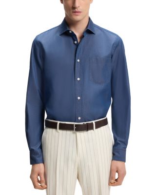 H-Rob Spread Collar Casual Button Down Shirt
