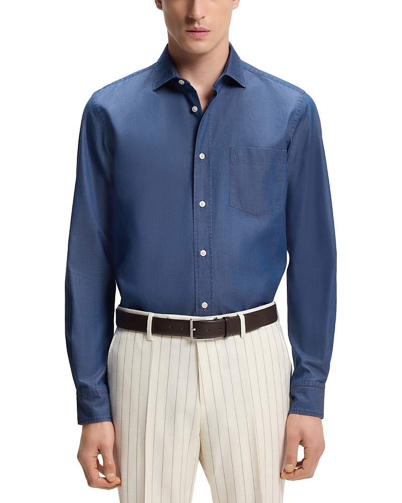 Boss H-Rob Spread Collar Casual Button Down Shirt