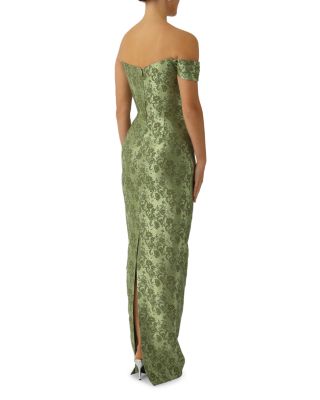 Jackson Cotton Blend Brocade Gown - thumbnail 4