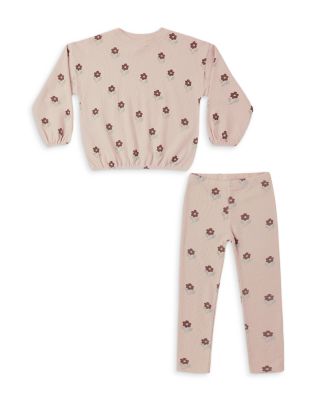 Girls' Spongey Knit Petal Daisy Top & Pants Set - Baby