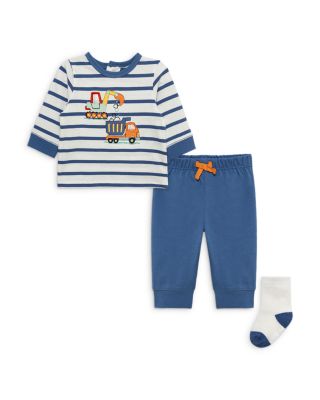 Boys' Trucks Striped Top, Jogger Pants & Socks Set - Baby