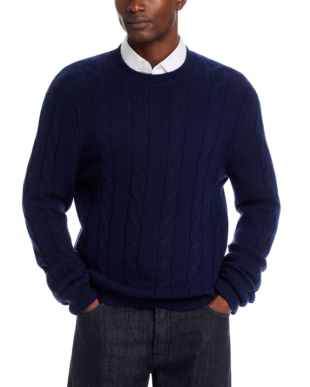 The Men's Store at Bloomingdale's Cable Wool Blend Sweater - Exclusive