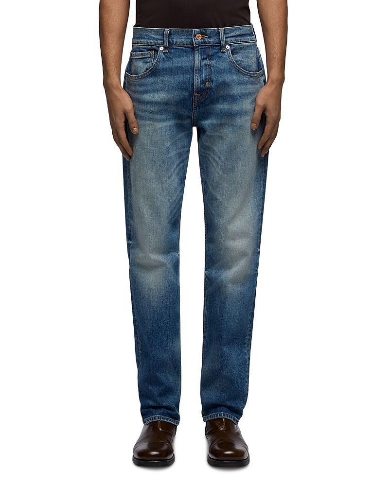 7 For All Mankind Straight Fit Cotton Blend Jeans in Range