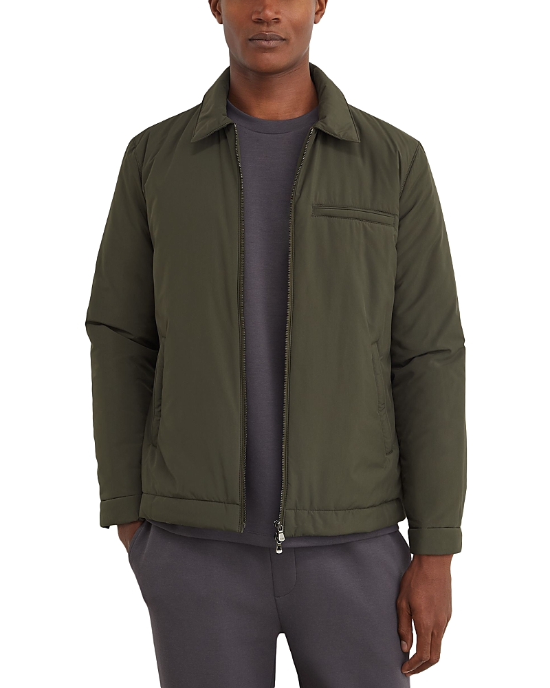 Reiss Bernardi Zip Through Technical Fabric Lightweight Jacket