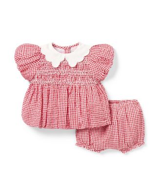  Girls'Gingham Seersucker Set - Baby