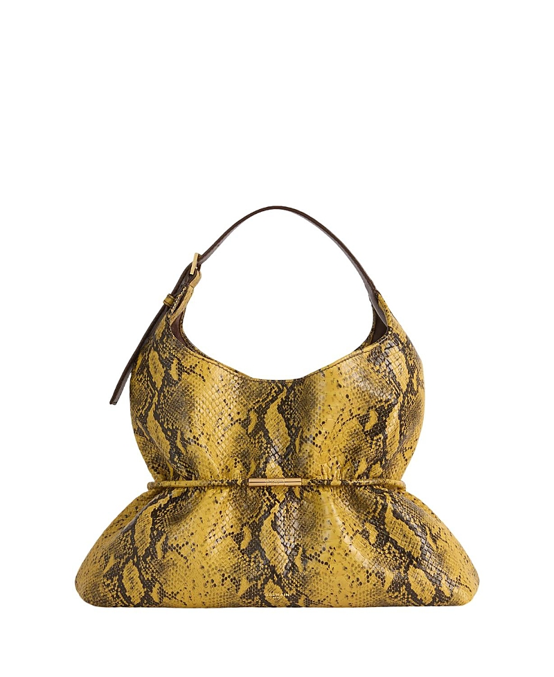 Balmain Sphynx Medium Bag in Python-Effect Leather