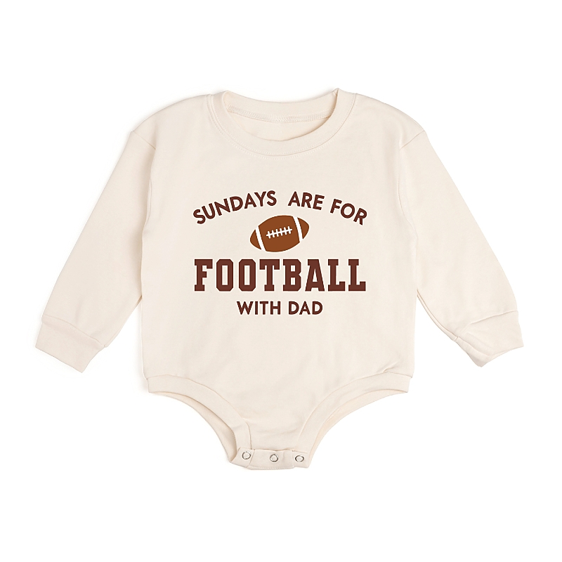 Sweet Wink Boys' Sundays Are For Football Long Sleeve Romper - Baby