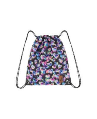  Girls' Hearts Charming Lightweight Drawstring Bag - Little Kid, Big Kid
