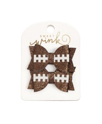  Girls' Game Day Glitter Bow Clip Set - Little Kid, Big Kid