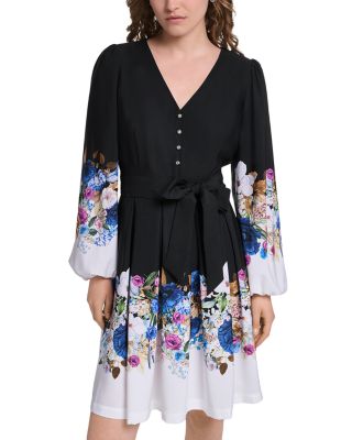 Belted Crepe Dress