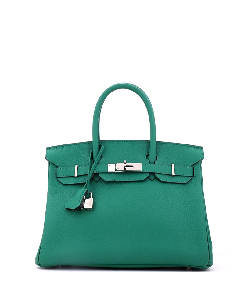 Pre-Owned HERMES Birkin 30 Handbag Verso Clemence with Palladium Hardware